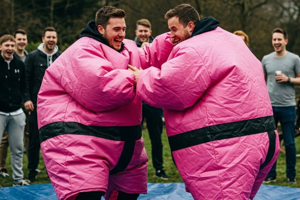Liverpool stag do activities like inflatable sumo wrestling